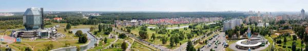 Панорама Минска около Национальной Библиотеки